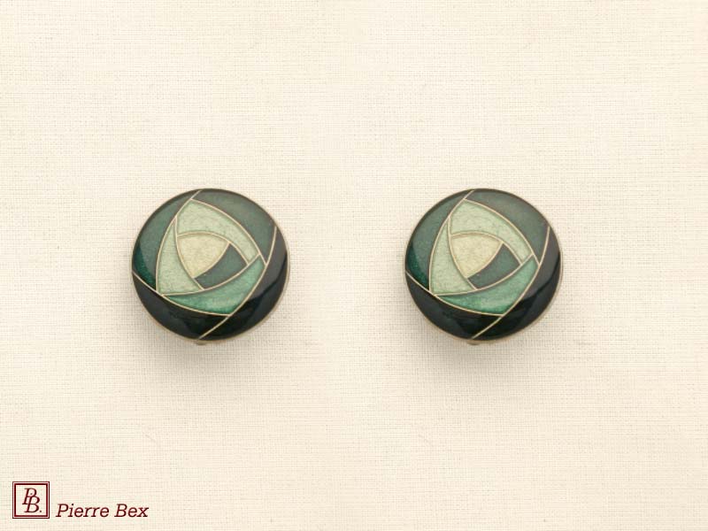 Pierre Bex Art-Deco enamel earclips 48185-05